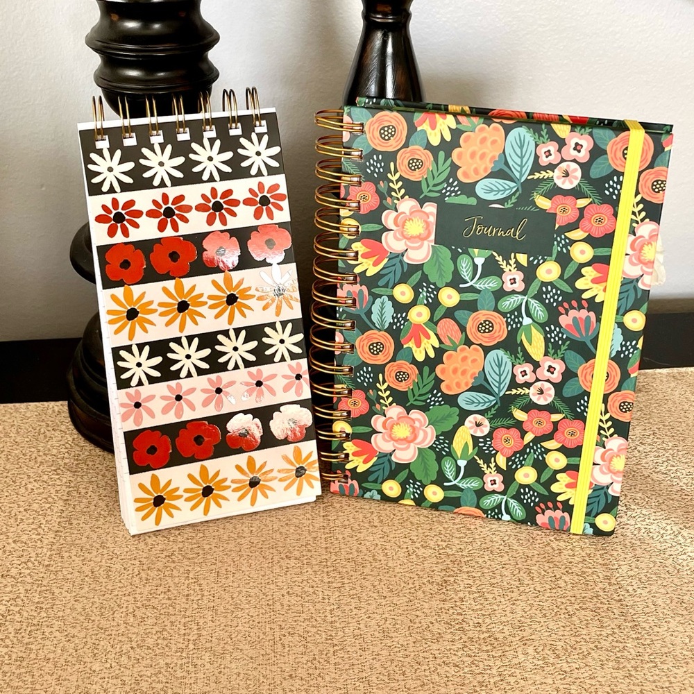 NWT FLORAL Hardcover Notebook/Journal Notepad Stationery Bundle